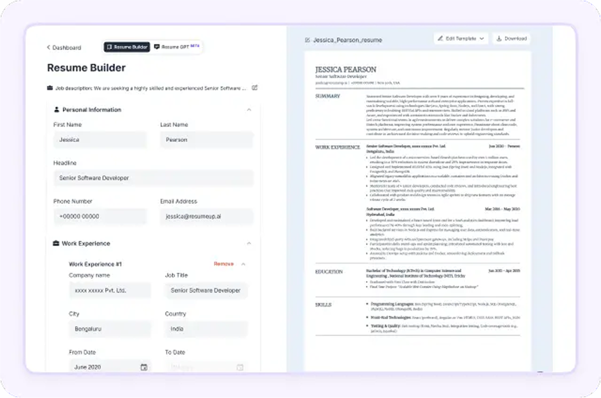 Easy Online Resume Builder
